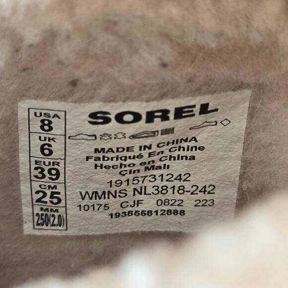 Sorel Tivoli IV Parc Waterproof Boots Women's 7/8 Velvet Tan Wool Gorpcore READ - Picture 12 of 12